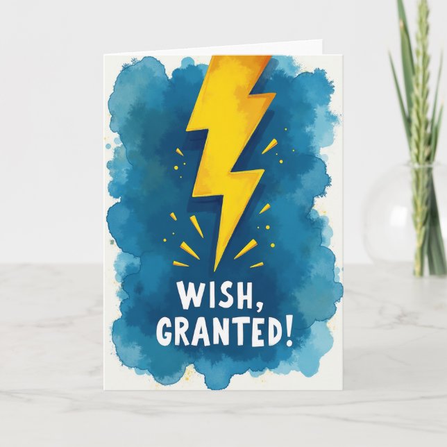 Yellow Bolt Birthday Card (Front)