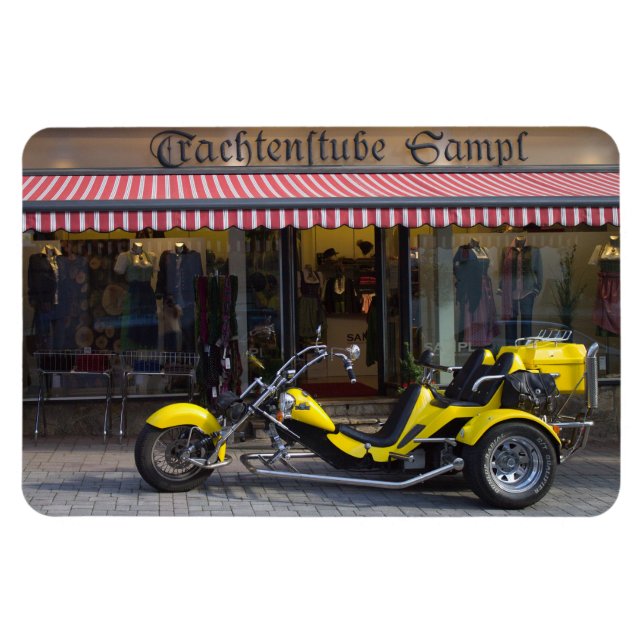 Yellow Boom Trike Magnet (Horizontal)