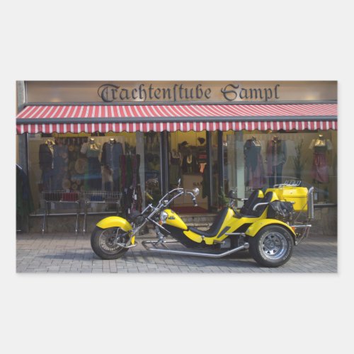 Yellow Boom Trike Rectangular Sticker