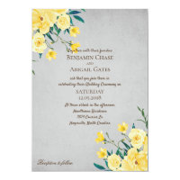 Yellow Bouquet Summer Spring Wedding Invitation