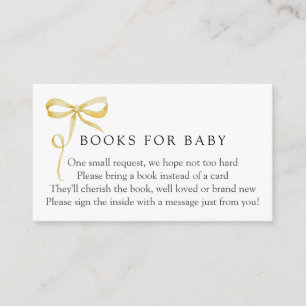 Yellow Bow Books for Baby Request Enclosure Card