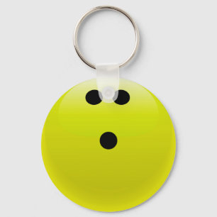 Yellow Bowling Ball Keychain