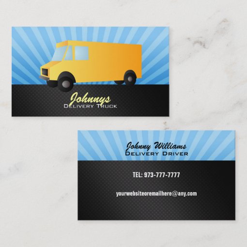 Yellow Box Truck Business Cards Zazzle