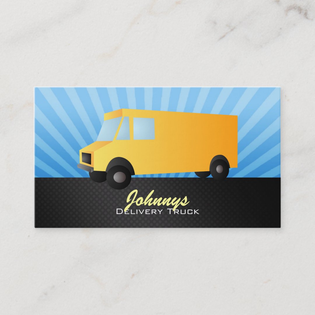 Yellow Box Truck Business Cards Zazzle
