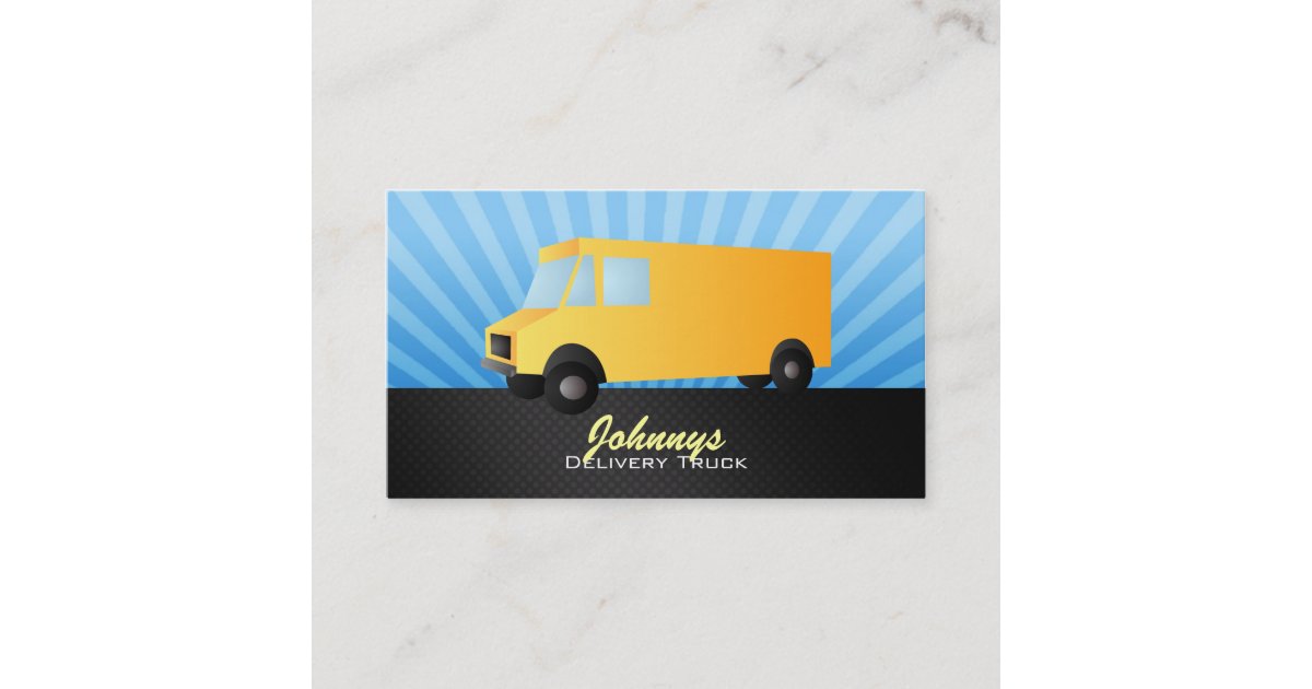 Yellow Box Truck Business Cards | Zazzle