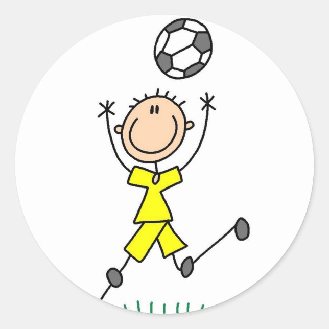 Yellow Boys Soccer Sticker (Front)