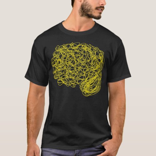 Yellow Brain Psych Psychology Cerebral Cortex Cort T_Shirt