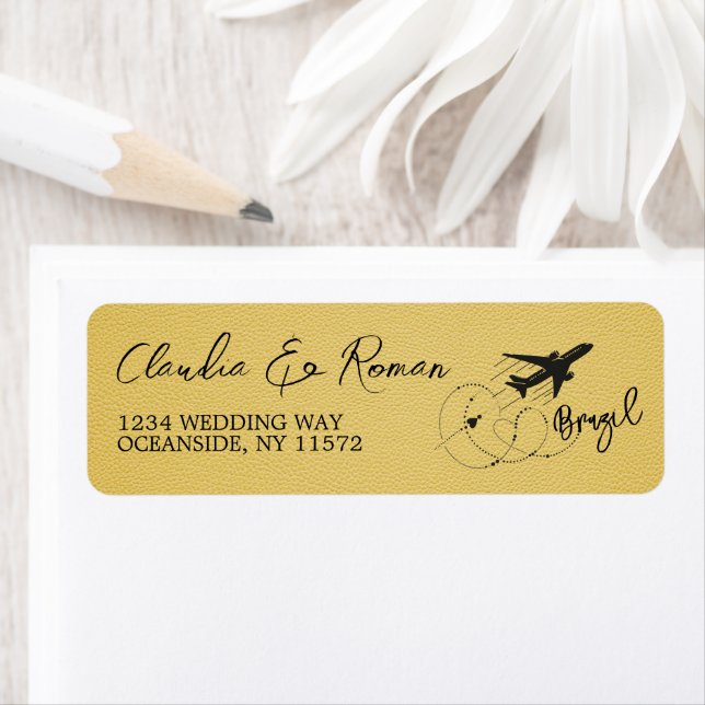 Yellow Brazil Passport Label (Insitu)