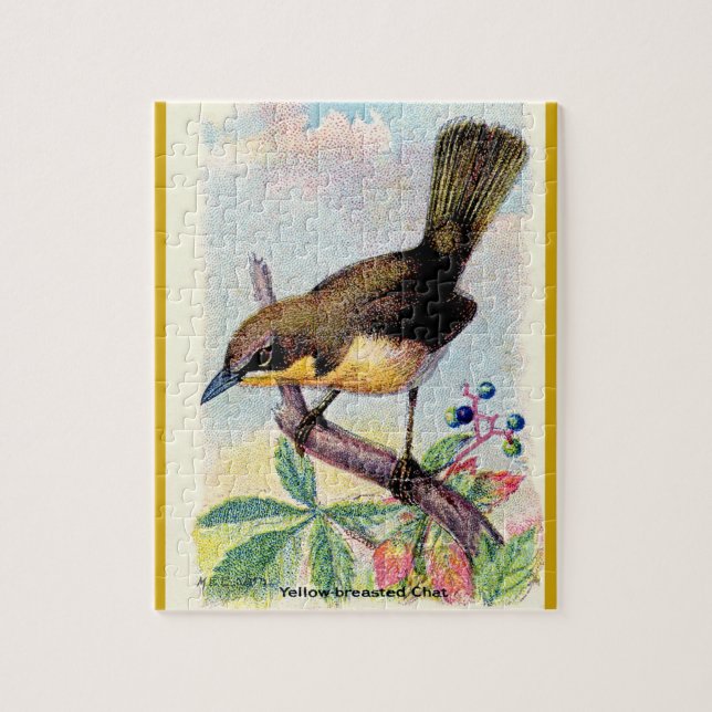 Yellow-breasted Chat Bird Puzzle (Vertical)