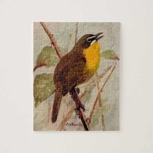 Yellow_breasted Chat by Louis Agassiz Fuertes Jigsaw Puzzle