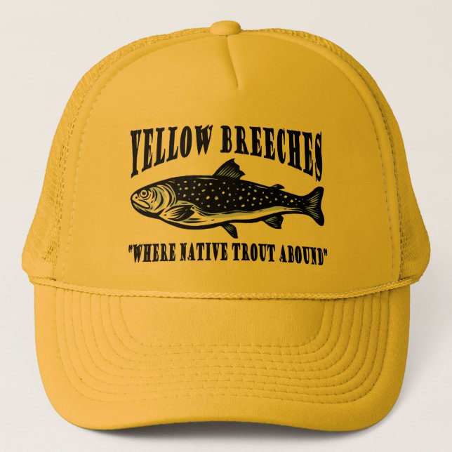Yellow Breeches Creek Trout Fly Fishing Trucker Hat (Front)