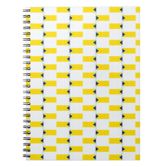 Yellow Brick Abstract Pattern Notebook (Front)