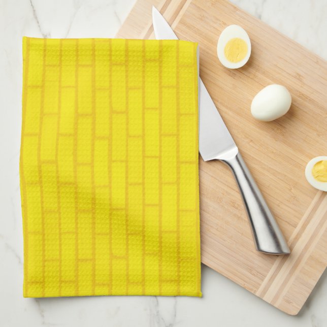 Yellow Brick Kitchen Towel (Quarter Fold)