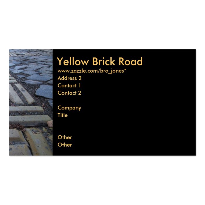 Yellow Brick Road Business Card Template