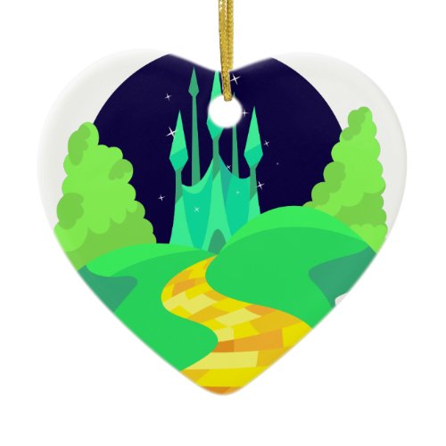 yellow brick road ceramic ornament