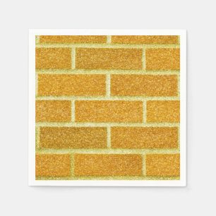 Yellow Brick Road Glittery Birthday Party Napkins