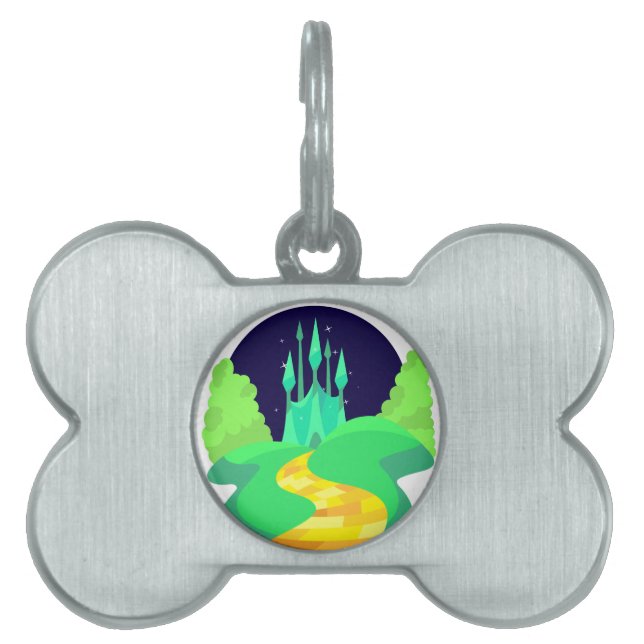 yellow brick road pet name tag (Front)