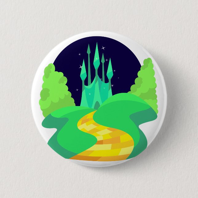 yellow brick road pinback button (Front)