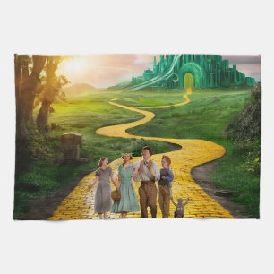 Yellow Brick Road to Emerald City Kitchen Towel