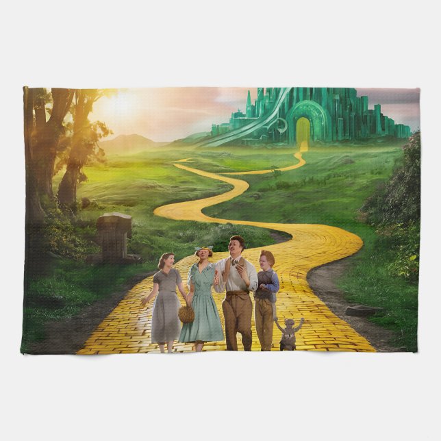 Yellow Brick Road to Emerald City Kitchen Towel (Horizontal)