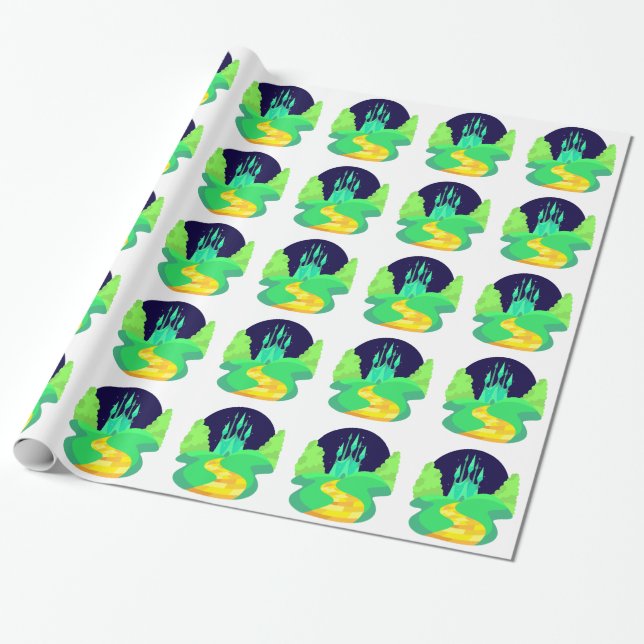 yellow brick road wrapping paper (Unrolled)