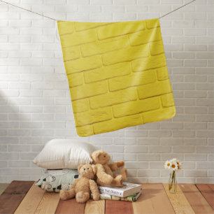 yellow brick wall baby blanket