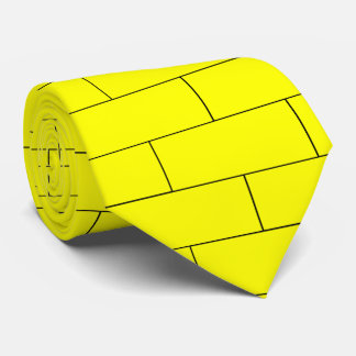 Yellow Brickwork Pattern Neck Tie