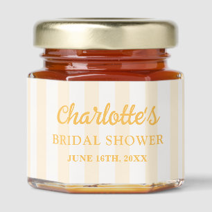 Yellow Bridal Shower Honey Jar Favors