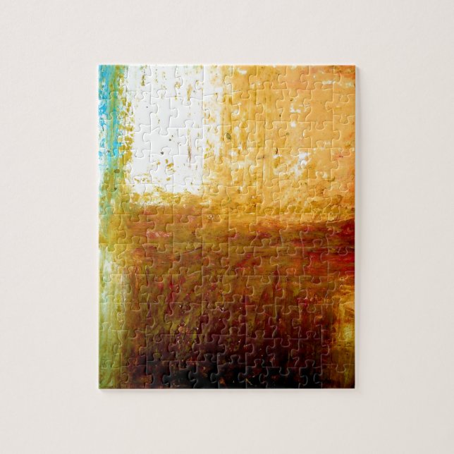 Yellow Brown Abstract Jigsaw Puzzle (Vertical)