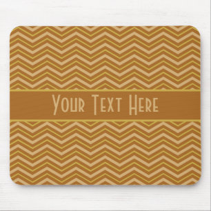 Yellow & Brown Chevron Pattern mousepad
