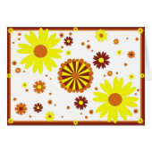 Yellow & Brown Flowers Card (Front Horizontal)