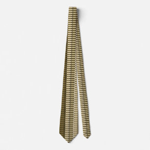 Yellow Brown Gold Stylish Modern Abstract Pattern Neck Tie