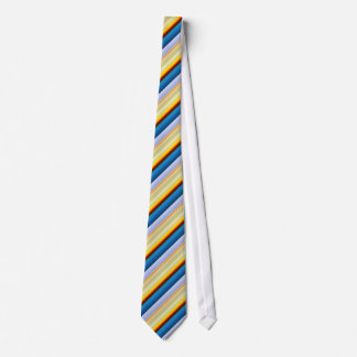 Yellow, Brown, Golden, Blue Striped Tie
