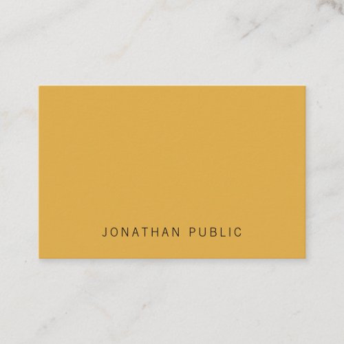 Yellow Brown Modern Minimalist Simple Template Business Card