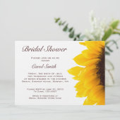Yellow Brown Sunflower Bridal Shower Invitation (Standing Front)