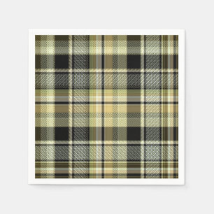 Yellow-brown tartan plaid. napkins