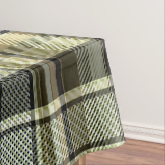 Yellow-brown tartan plaid.  tablecloth