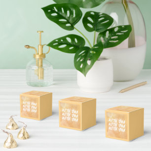 Yellow - Brown Valentine's Day Favor Boxes