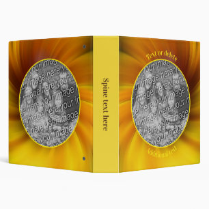 Yellow Brown Whirlpool Frame Create Your Own Photo 3 Ring Binder