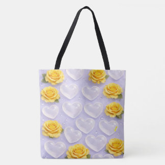 Yellow bubble tote bag