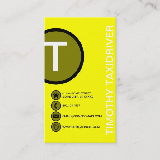 Customizable yellow bubbles business card