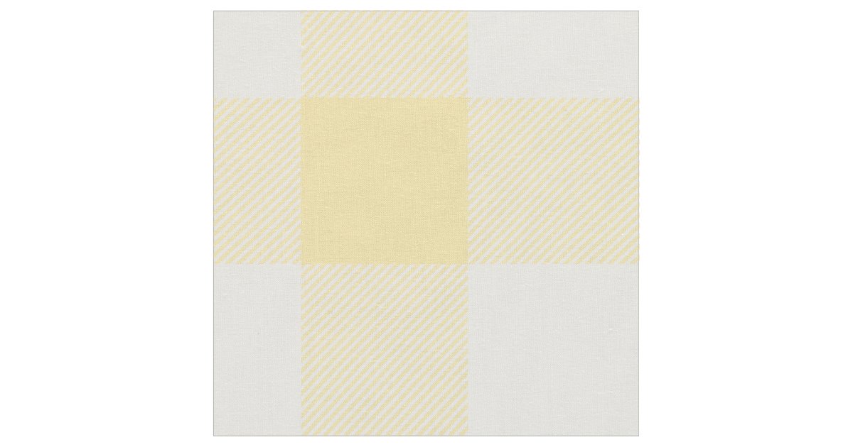 Yellow Buffalo Check Pattern Fabric | Zazzle.com