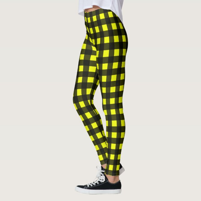 Yellow Buffalo Large Plaid Leggings (Left)