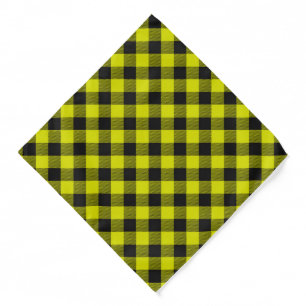 Yellow Buffalo Plaid Bandana