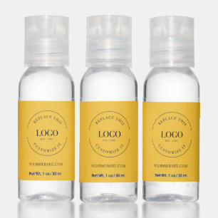 Yellow Bulk Mini Your logo here Custom Promotional Hand Sanitizer