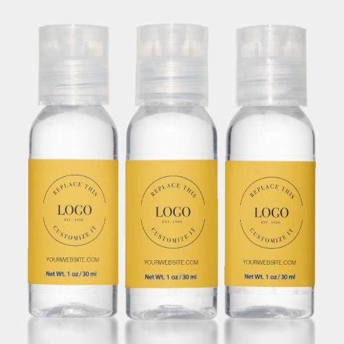 Yellow Bulk Mini Your logo here Custom Promotional Hand Sanitizer