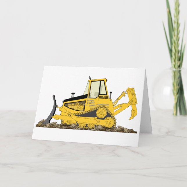 Yellow Bulldozer Card (Front)