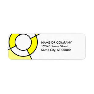 yellow bullseye label