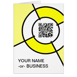 yellow bullseye QR code Cards