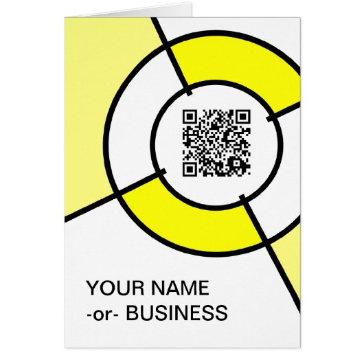 yellow bullseye QR code Cards (Front)